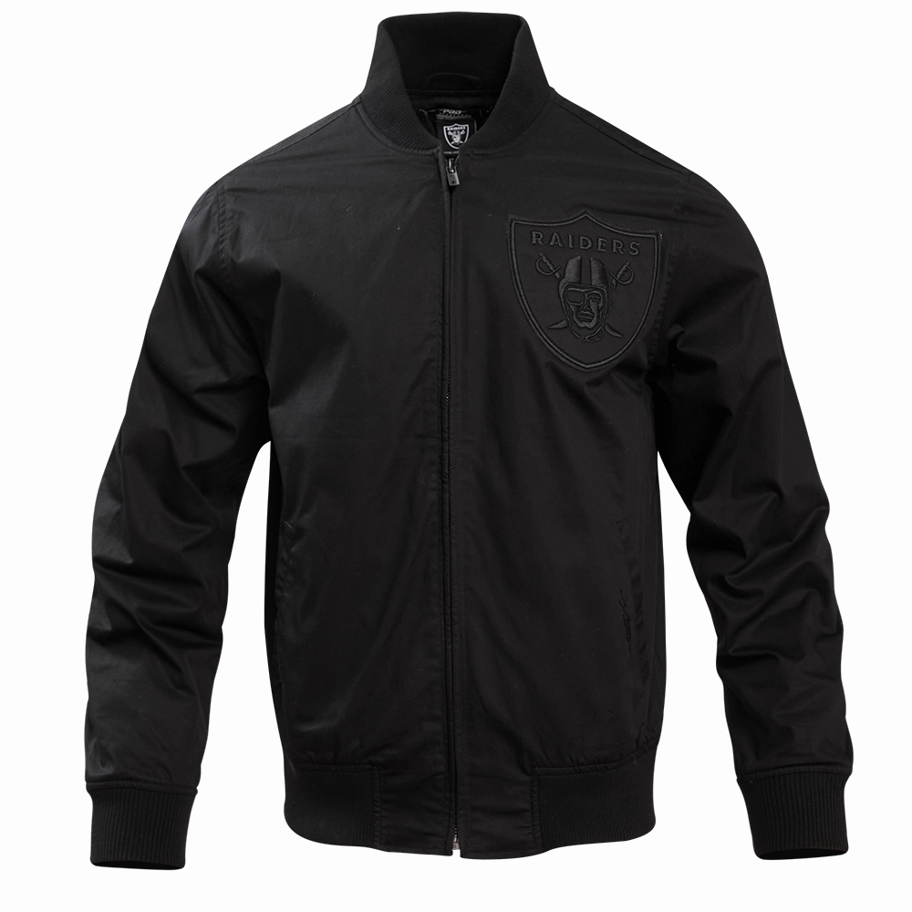 NFL LAS VEGAS RAIDERS NEUTRAL MEN'S TWILL JACKET (BLACK)