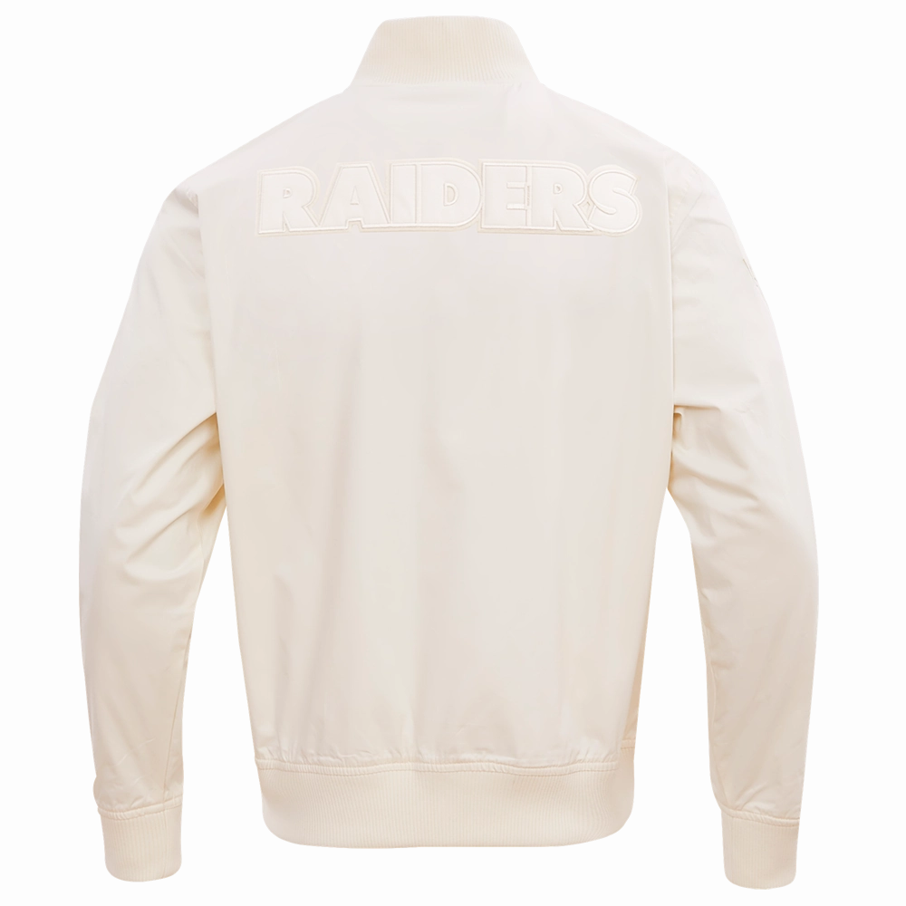 NFL LAS VEGAS RAIDERS NEUTRAL MEN'S TWILL JACKET (EGGSHELL)