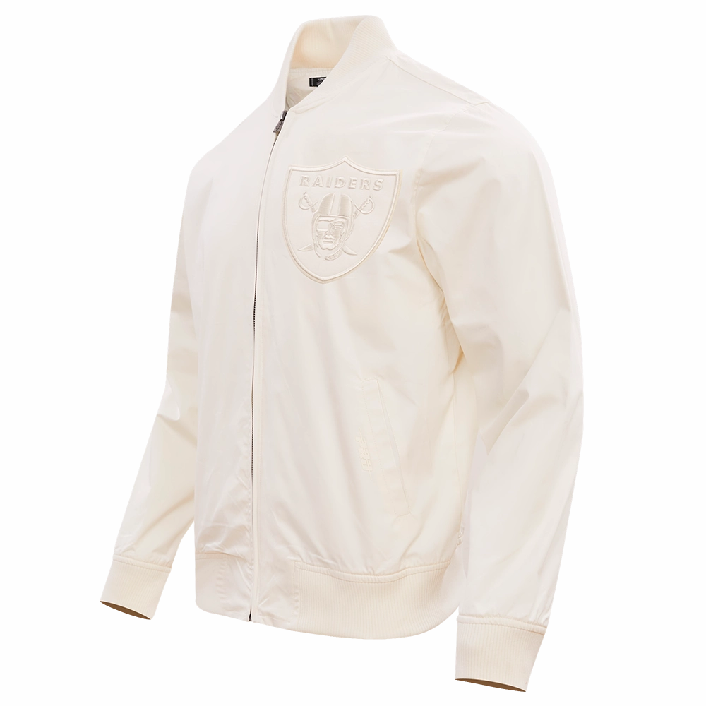 NFL LAS VEGAS RAIDERS NEUTRAL MEN'S TWILL JACKET (EGGSHELL)