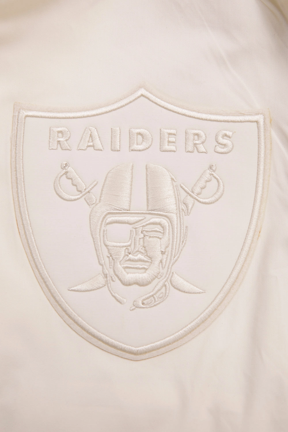 NFL LAS VEGAS RAIDERS NEUTRAL MEN'S TWILL JACKET (EGGSHELL)