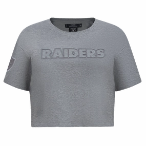 NFL LAS VEGAS RAIDERS NEUTRAL SINGLE JERSEY BOXY TEE (DARK HEATHER GRAY)