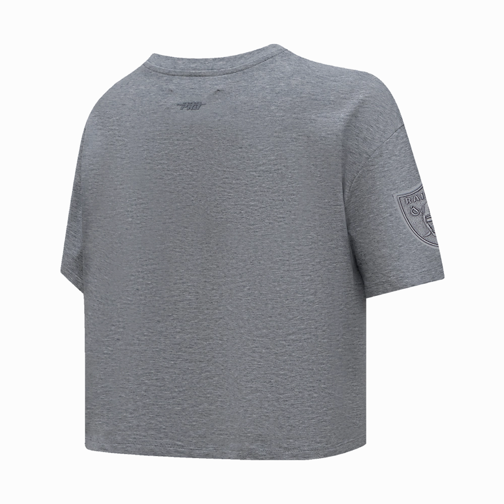 NFL LAS VEGAS RAIDERS NEUTRAL SINGLE JERSEY BOXY TEE (DARK HEATHER GRAY)
