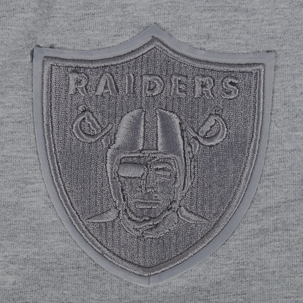 NFL LAS VEGAS RAIDERS NEUTRAL SINGLE JERSEY BOXY TEE (DARK HEATHER GRAY)