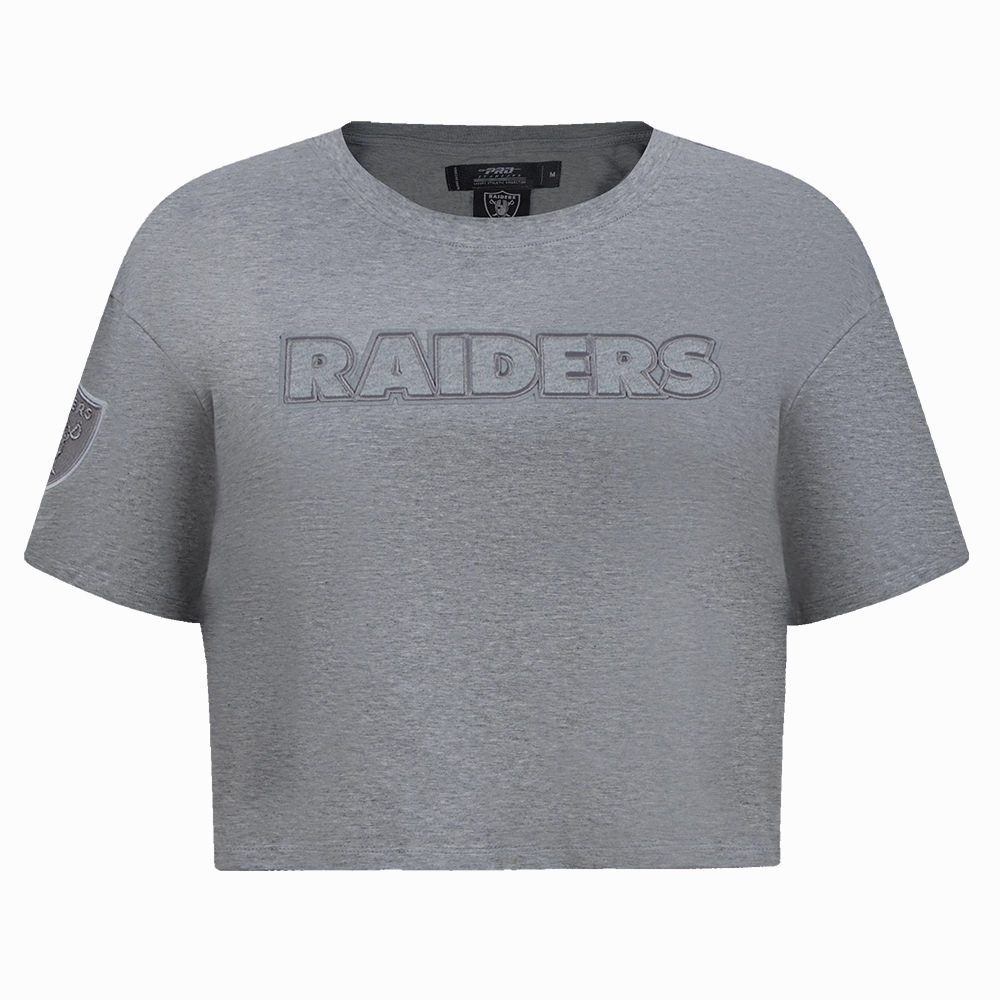 NFL LAS VEGAS RAIDERS NEUTRAL SINGLE JERSEY BOXY TEE (DARK HEATHER GRAY)