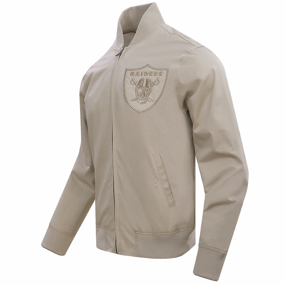 NFL LAS VEGAS RAIDERS NEUTRAL TWILL JACKET (TAUPE)