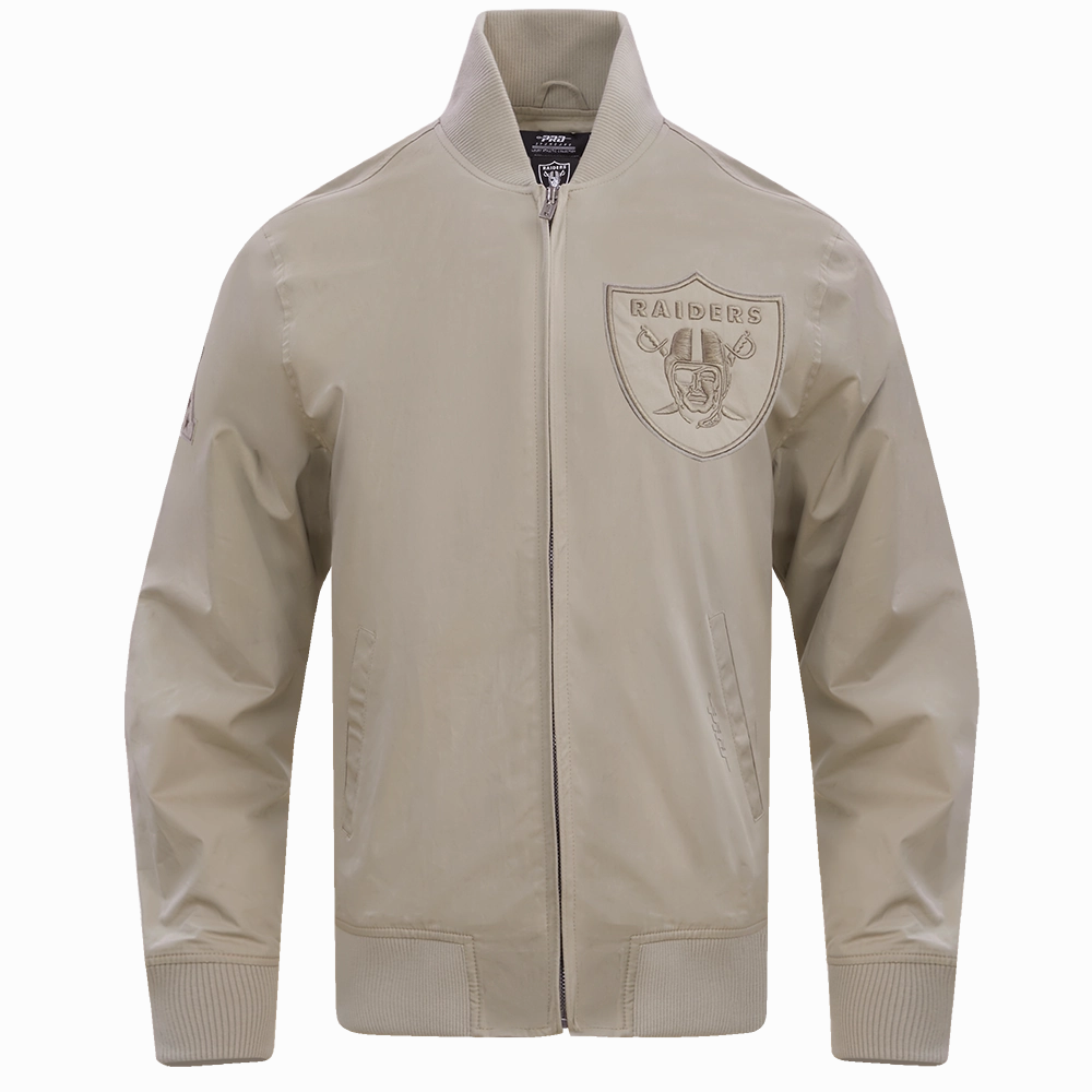 NFL LAS VEGAS RAIDERS NEUTRAL TWILL JACKET (TAUPE)