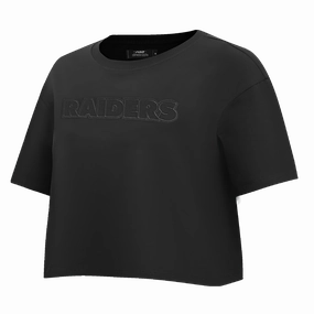 NFL LAS VEGAS RAIDERS NEUTRAL WOMEN'S BOXY TEE (BLACK)