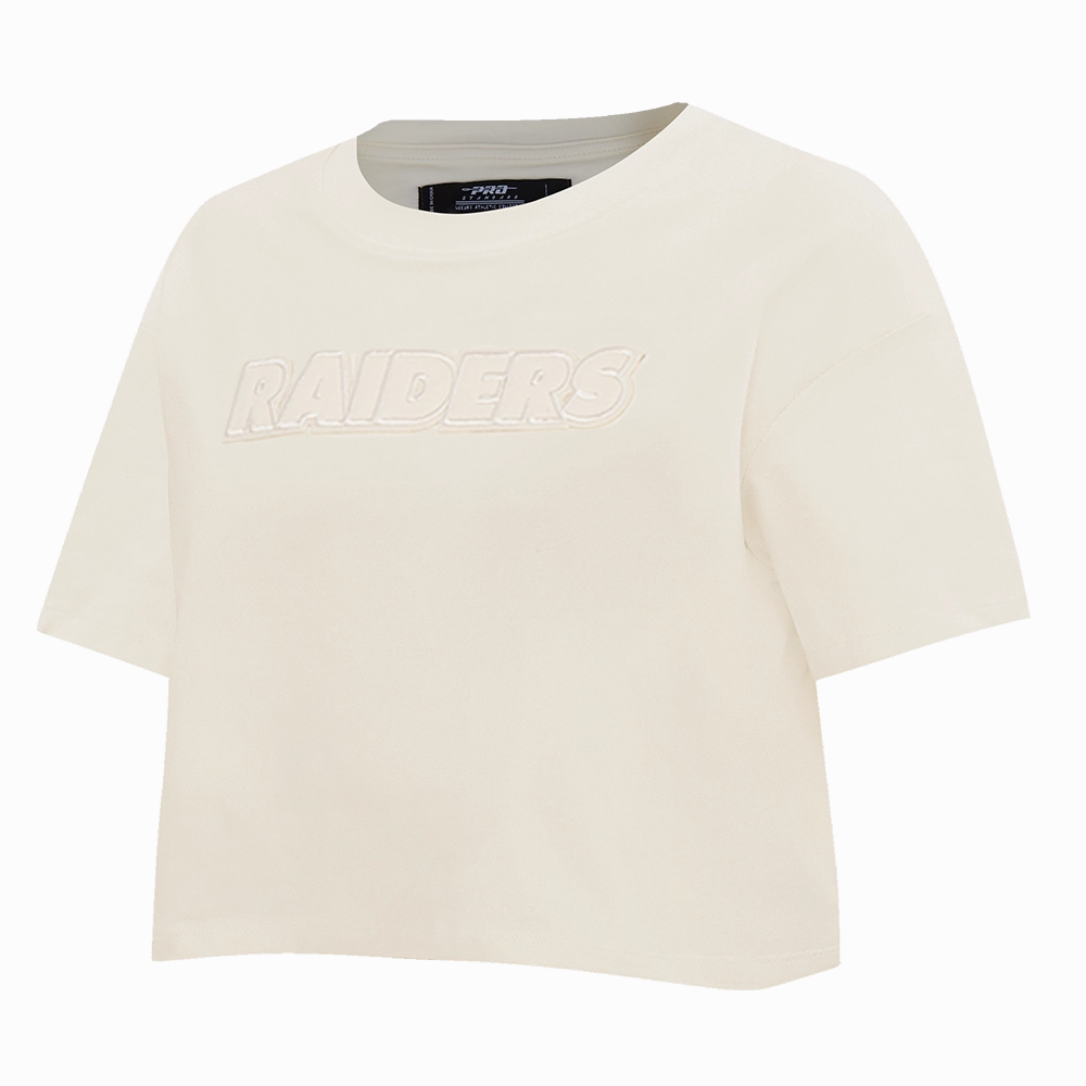 NFL LAS VEGAS RAIDERS NEUTRAL WOMEN'S BOXY TEE (EGGSHELL)