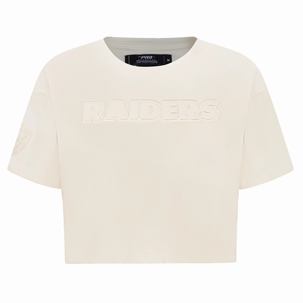 NFL LAS VEGAS RAIDERS NEUTRAL WOMEN'S BOXY TEE (EGGSHELL)
