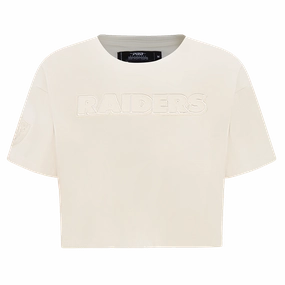 NFL LAS VEGAS RAIDERS NEUTRAL WOMEN'S BOXY TEE (EGGSHELL)