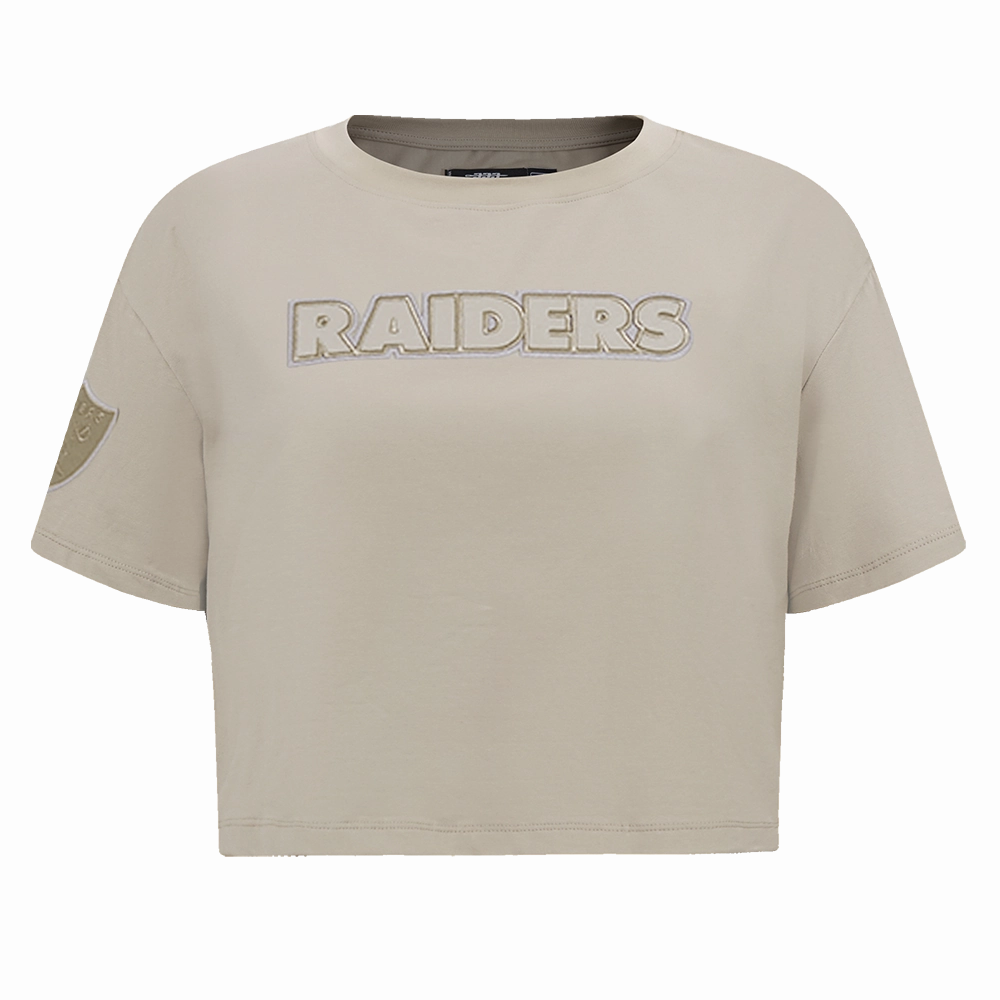 NFL LAS VEGAS RAIDERS NEUTRAL WOMEN'S BOXY TEE (TAUPE)