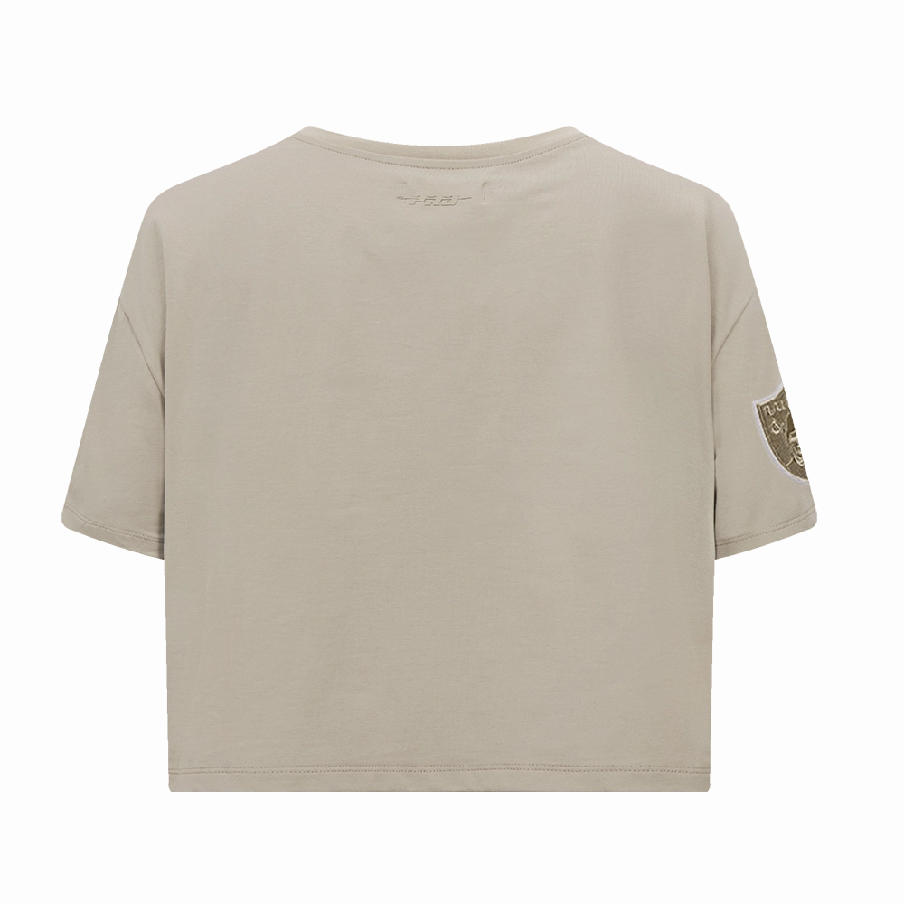 NFL LAS VEGAS RAIDERS NEUTRAL WOMEN'S BOXY TEE (TAUPE)
