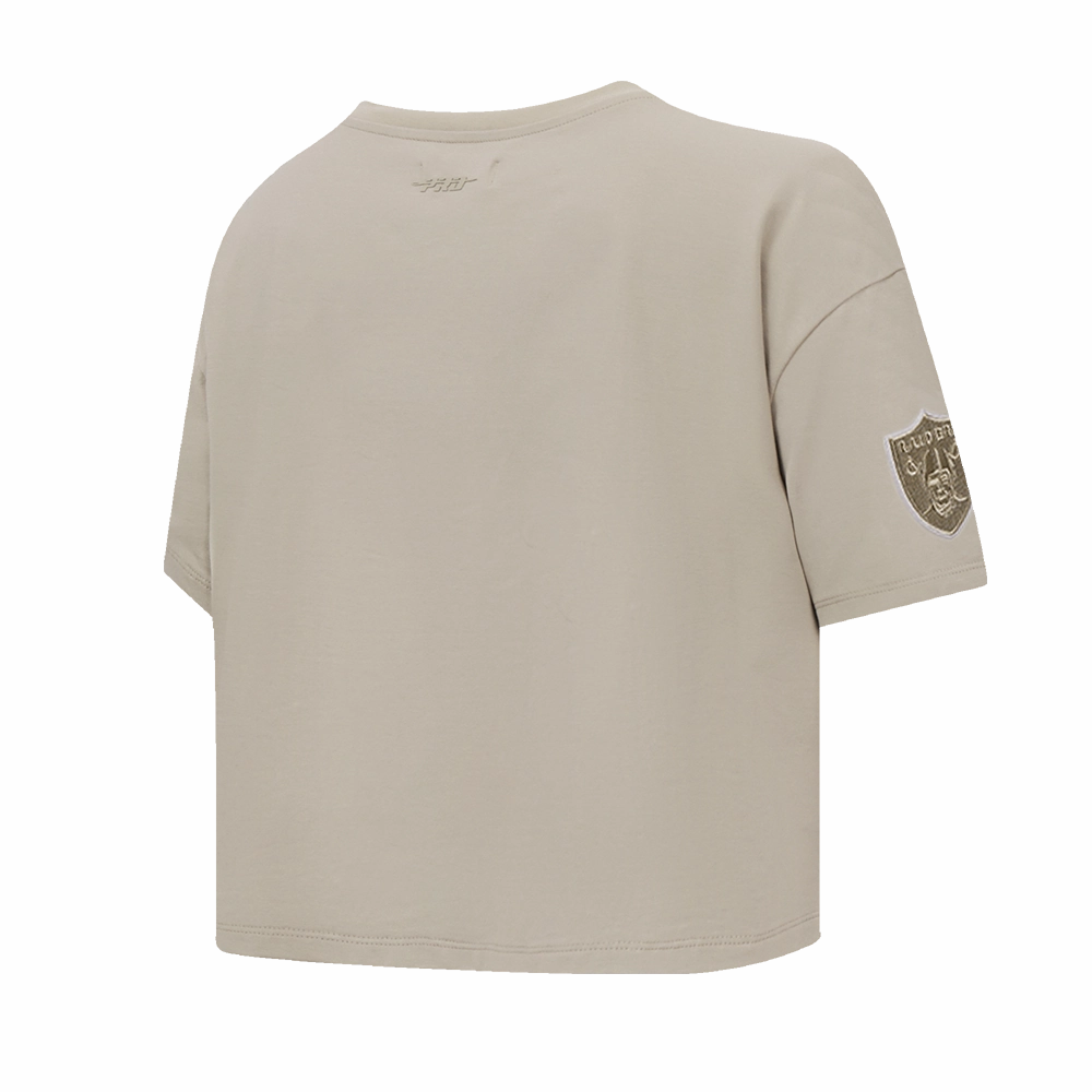 NFL LAS VEGAS RAIDERS NEUTRAL WOMEN'S BOXY TEE (TAUPE)