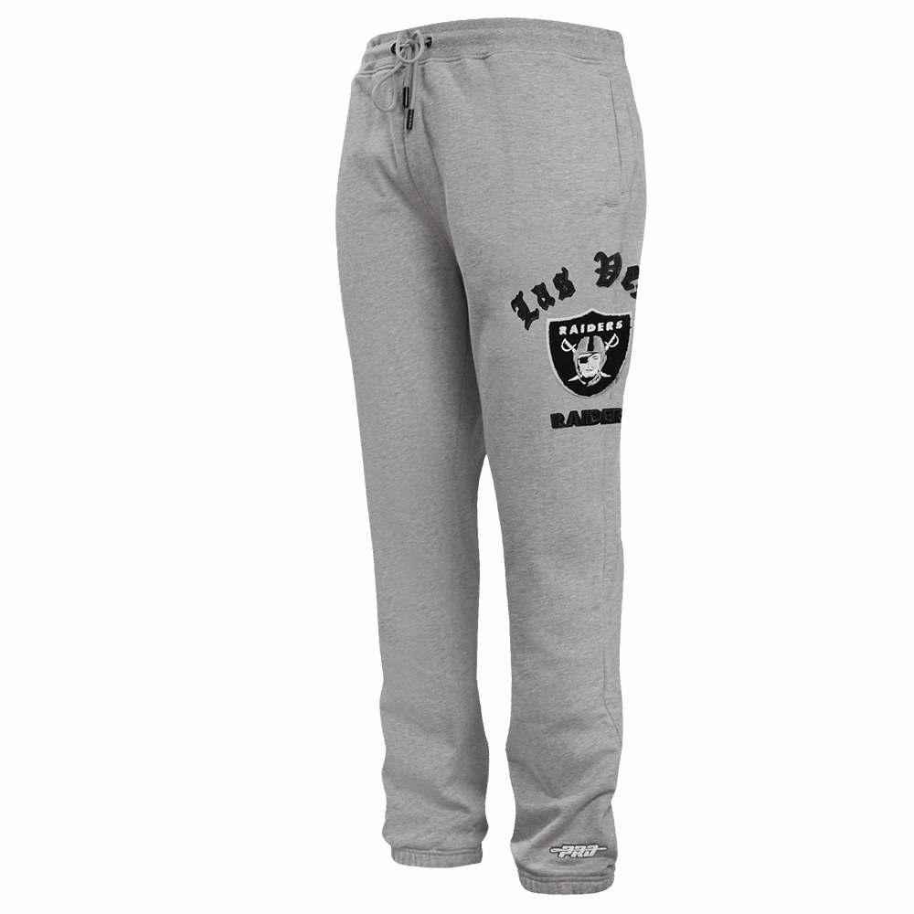 NFL LAS VEGAS RAIDERS OLD ENGLISH MEN'S SWEATPANT (HEATHER GREY)