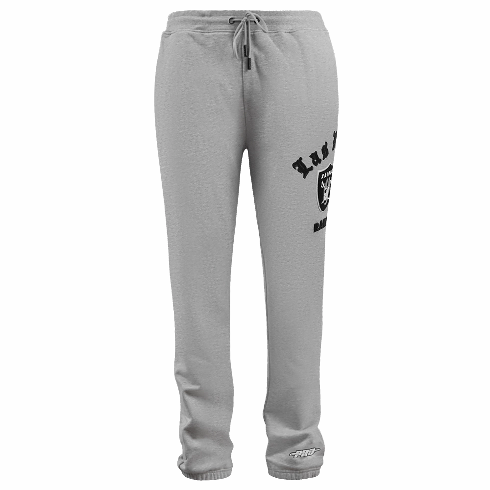 NFL LAS VEGAS RAIDERS OLD ENGLISH MEN'S SWEATPANT (HEATHER GREY)