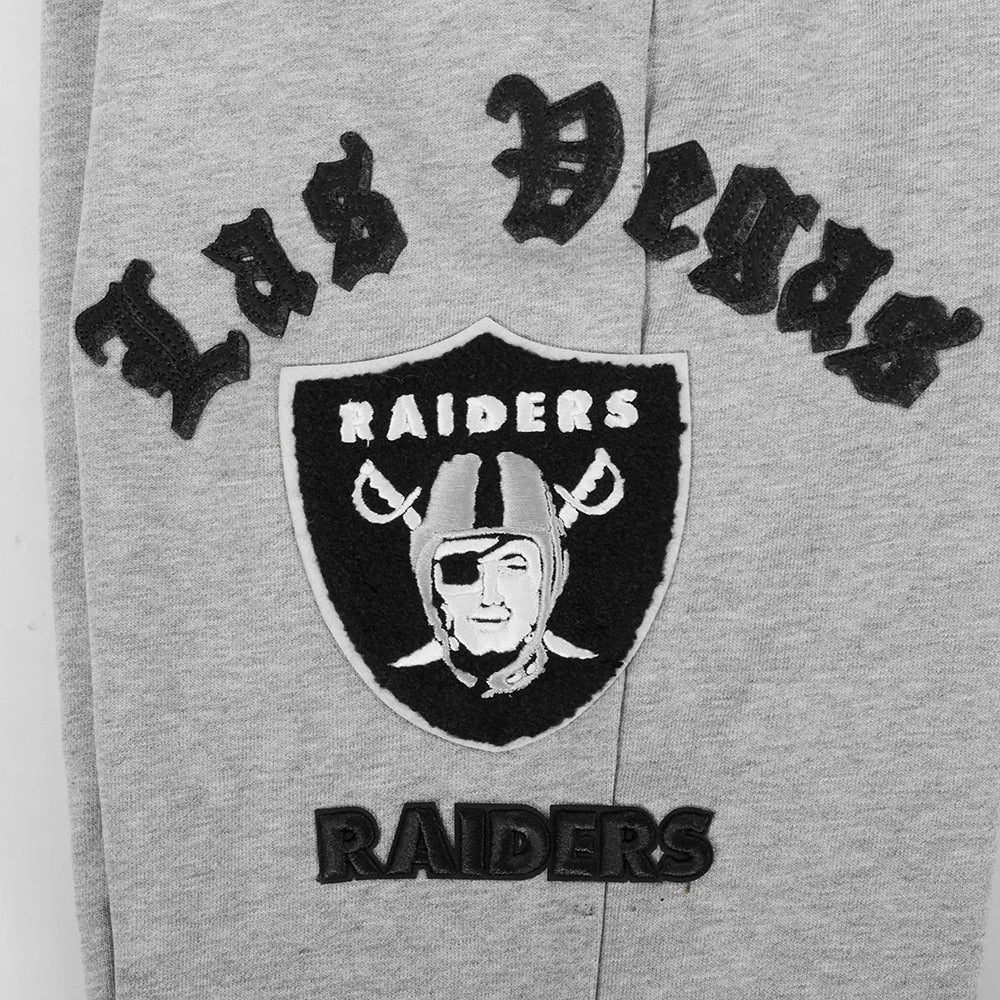NFL LAS VEGAS RAIDERS OLD ENGLISH MEN'S SWEATPANT (HEATHER GREY)