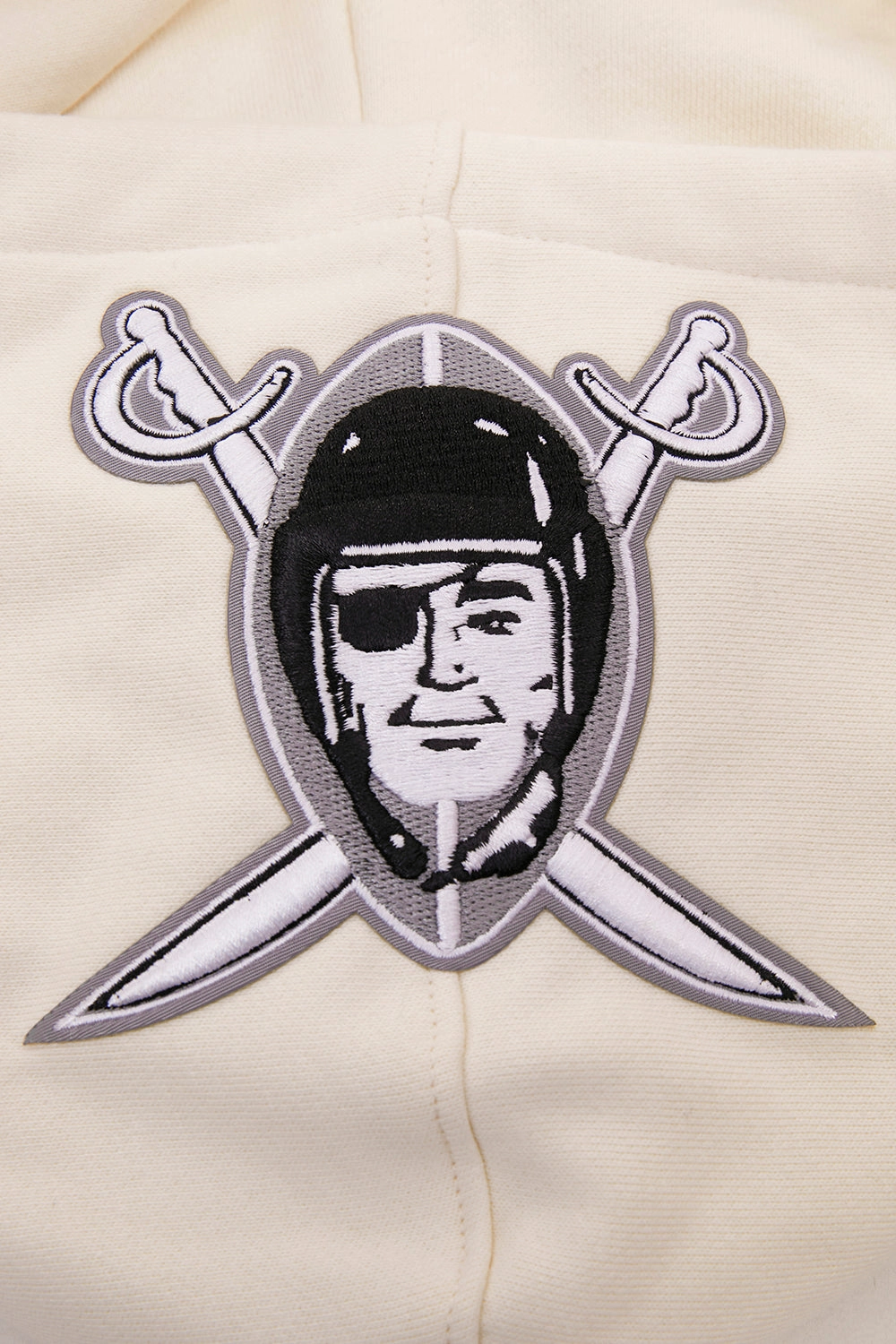 NFL LAS VEGAS RAIDERS RETRO CLASSIC MEN'S PULLOVER HOODIE (EGGSHELL/ BLACK)
