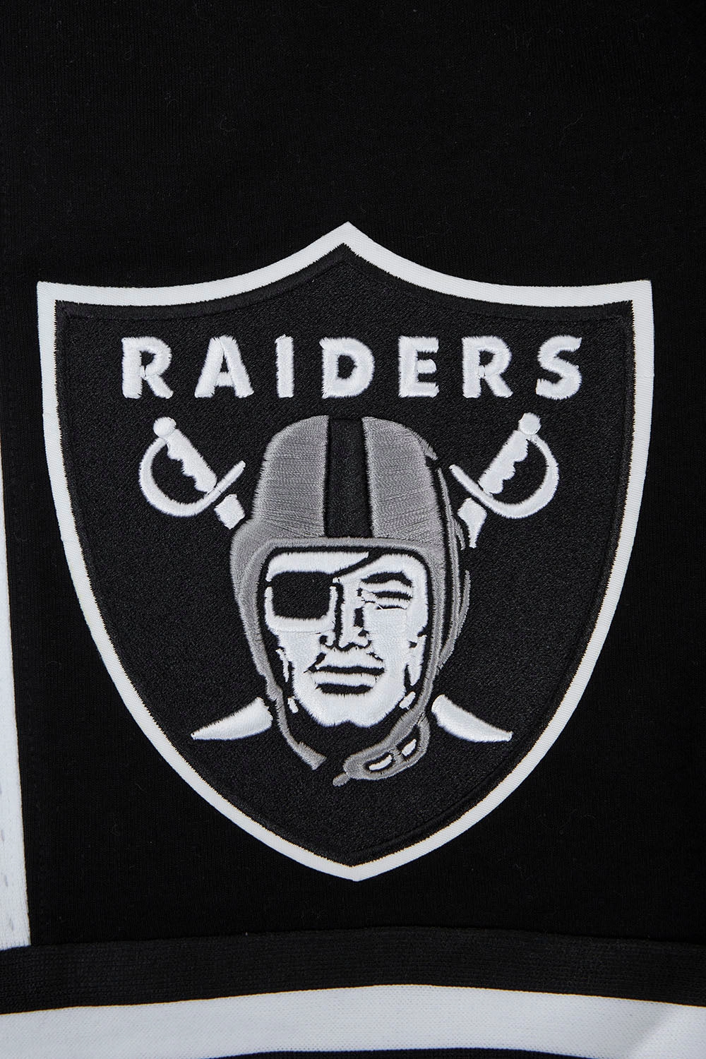NFL LAS VEGAS RAIDERS SCRIPT TAIL MEN'S DOUBLE KNIT 2.0 SHORT (BLACK)