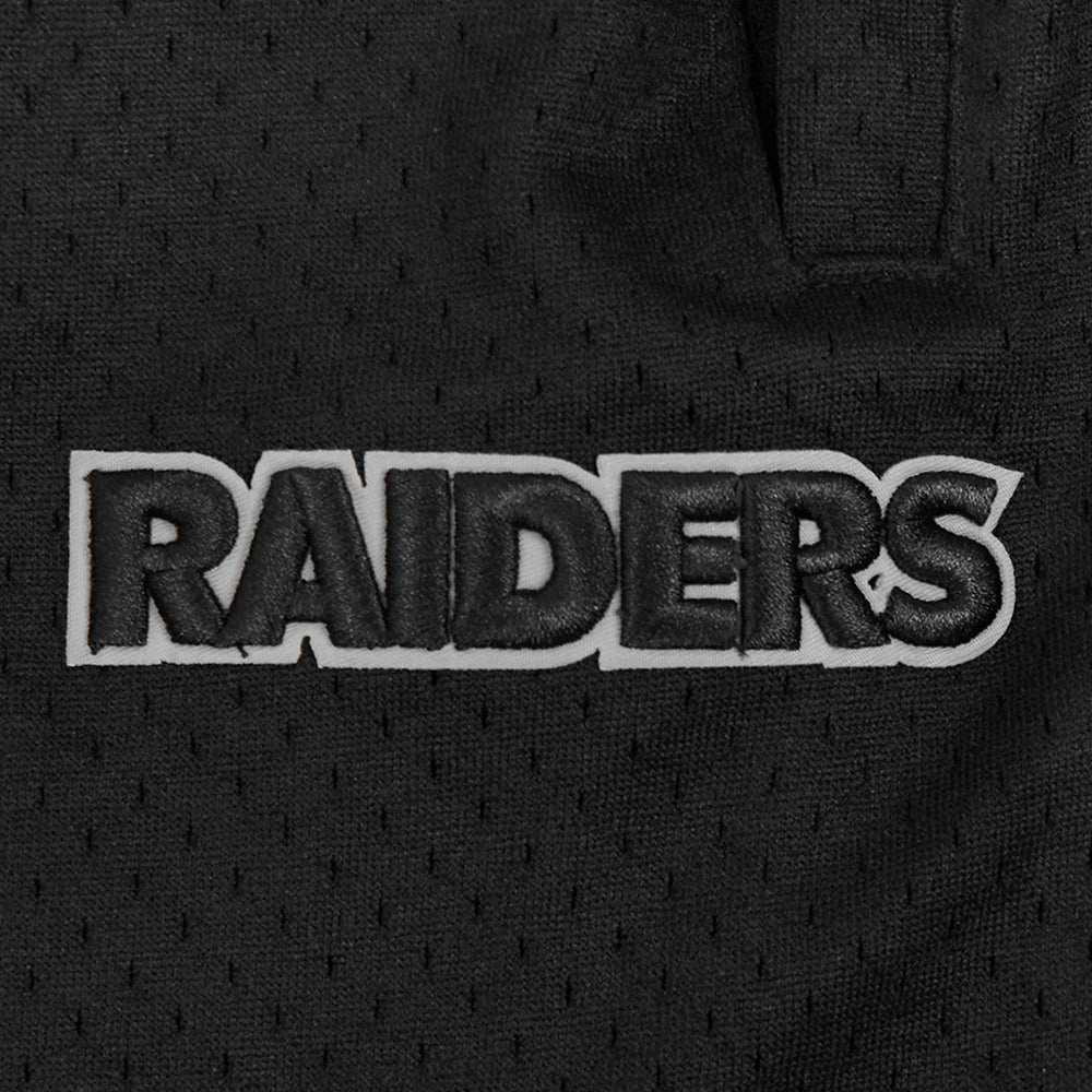 NFL LAS VEGAS RAIDERS SCRIPT TAIL MEN'S DOUBLE KNIT 2.0 SHORT (GRAY/BLACK)