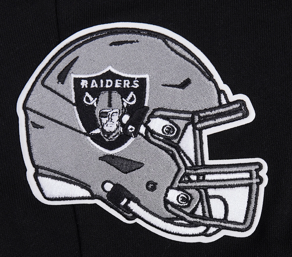 NFL LAS VEGAS RAIDERS SCRIPT TAIL MEN'S RIB FLEECE SWEATPANT (BLACK/GRAY)