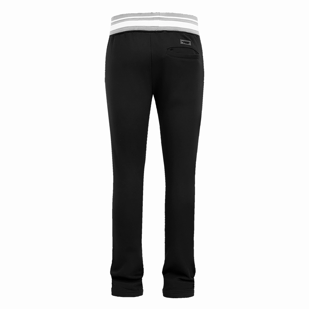 NFL LAS VEGAS RAIDERS SCRIPT TAIL MEN'S RIB FLEECE SWEATPANT (BLACK/GRAY)