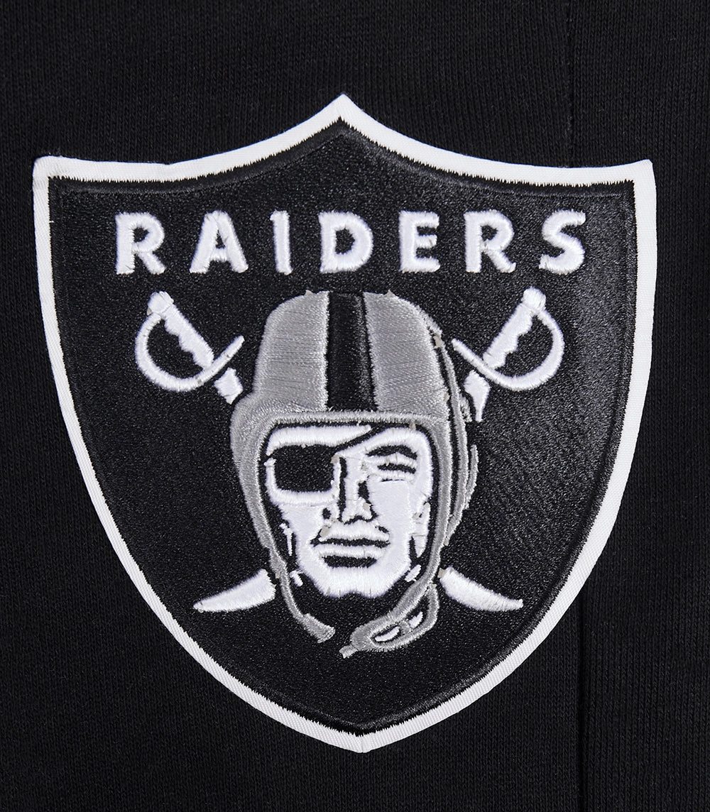 NFL LAS VEGAS RAIDERS SCRIPT TAIL MEN'S RIB FLEECE SWEATPANT (BLACK/GRAY)