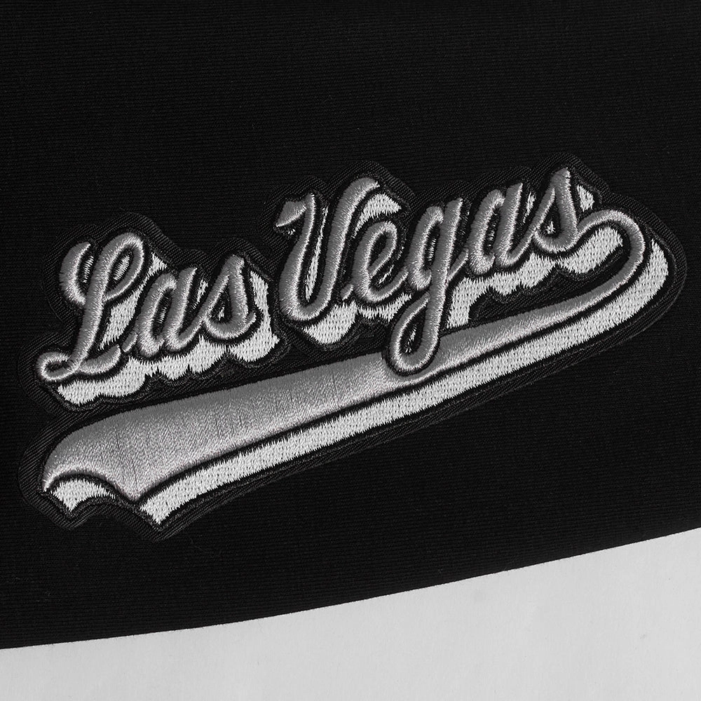 NFL LAS VEGAS RAIDERS SCRIPT TAIL WOMEN'S HIGH WAIST JERSEY LEGGING (BLACK)