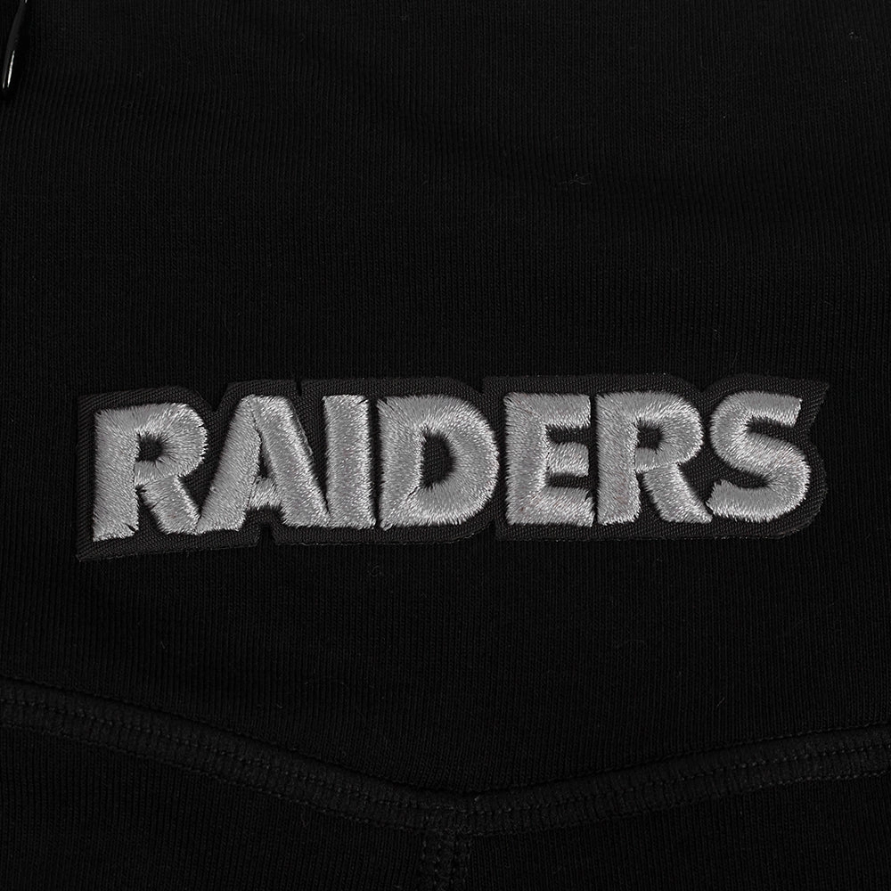 NFL LAS VEGAS RAIDERS SCRIPT TAIL WOMEN'S HIGH WAIST JERSEY LEGGING (BLACK)