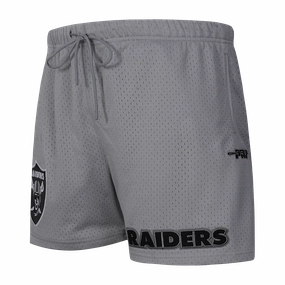 NFL LAS VEGAS RAIDERS SOUVENIR MEN'S MESH SHORT (GRAY)