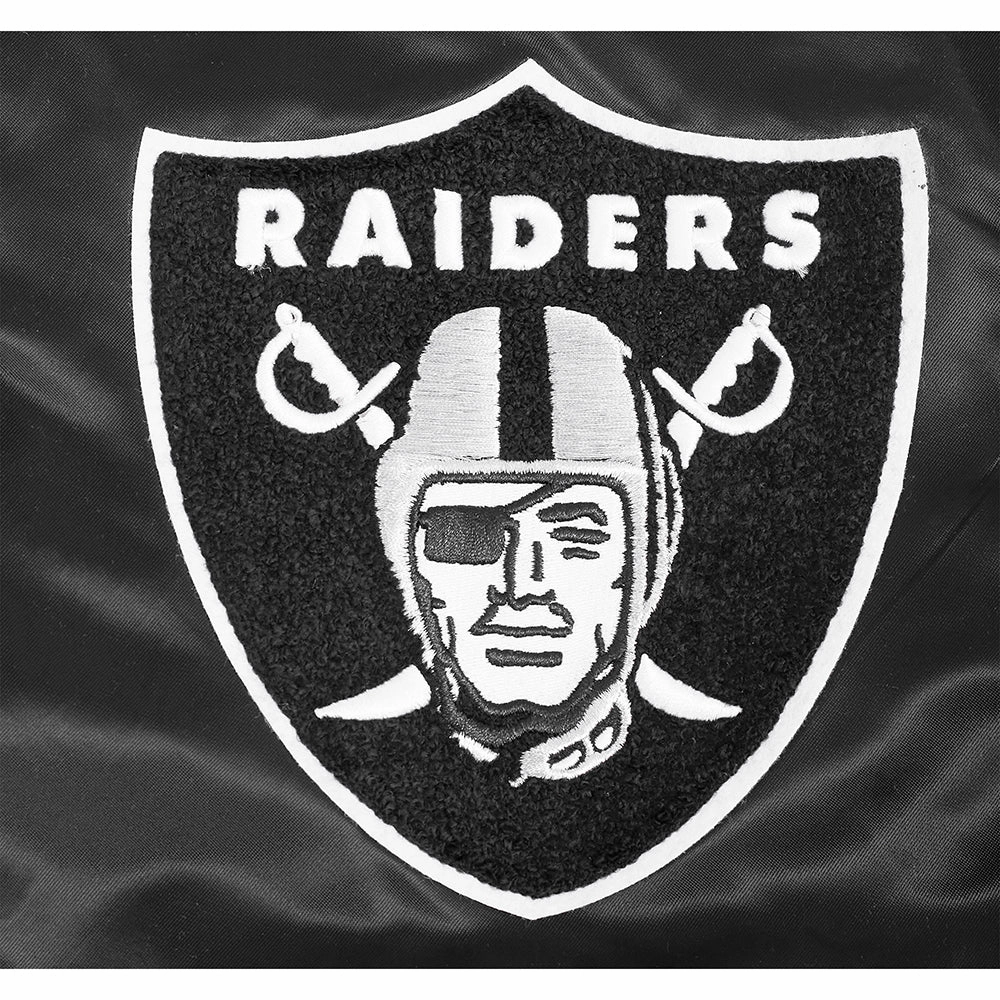 NFL LAS VEGAS RAIDERS SOUVENIR MEN'S SATIN JACKET (BLACK)