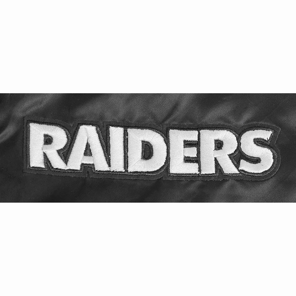 NFL LAS VEGAS RAIDERS SOUVENIR MEN'S SATIN JACKET (BLACK)