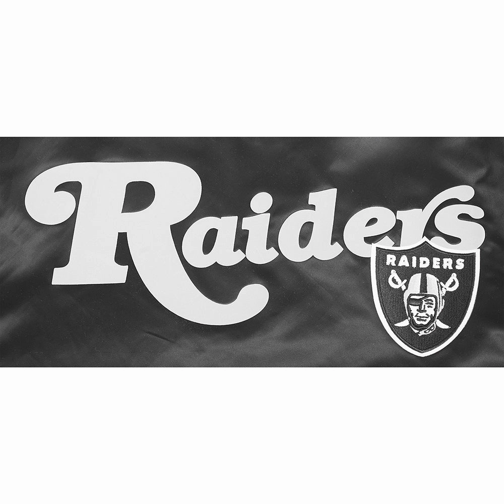 NFL LAS VEGAS RAIDERS SOUVENIR MEN'S SATIN JACKET (BLACK)