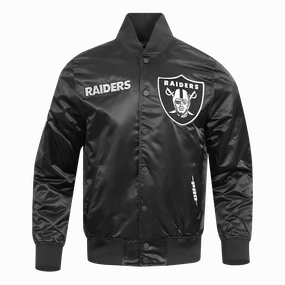 NFL LAS VEGAS RAIDERS SOUVENIR MEN'S SATIN JACKET (BLACK)