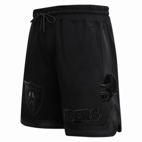 NFL LAS VEGAS RAIDERS TRIPLE BLACK MEN'S SHORT (BLACK)