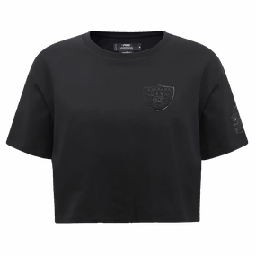 NFL LAS VEGAS RAIDERS TRIPLE BLACK WOMEN'S BOXY TEE (TRIPLE BLACK)