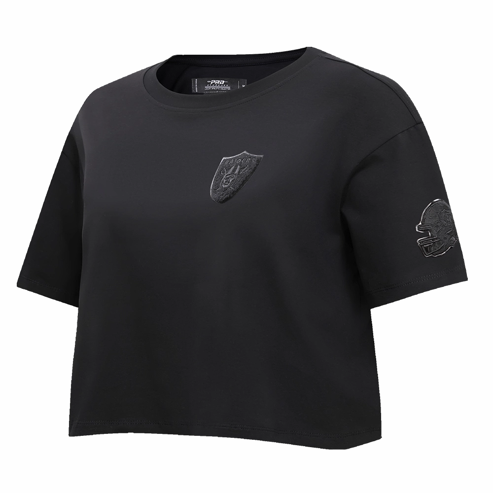 NFL LAS VEGAS RAIDERS TRIPLE BLACK WOMEN'S BOXY TEE (TRIPLE BLACK)