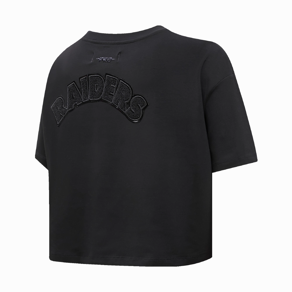 NFL LAS VEGAS RAIDERS TRIPLE BLACK WOMEN'S BOXY TEE (TRIPLE BLACK)