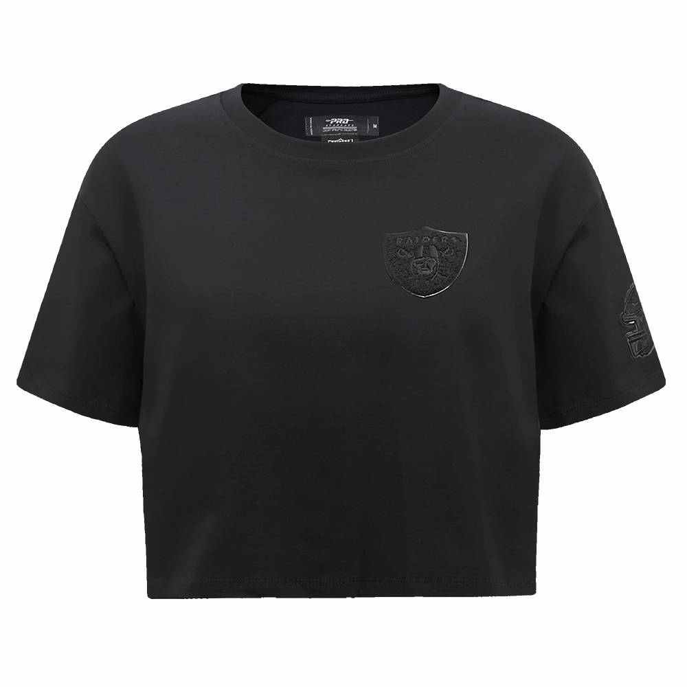 NFL LAS VEGAS RAIDERS TRIPLE BLACK WOMEN'S BOXY TEE (TRIPLE BLACK)