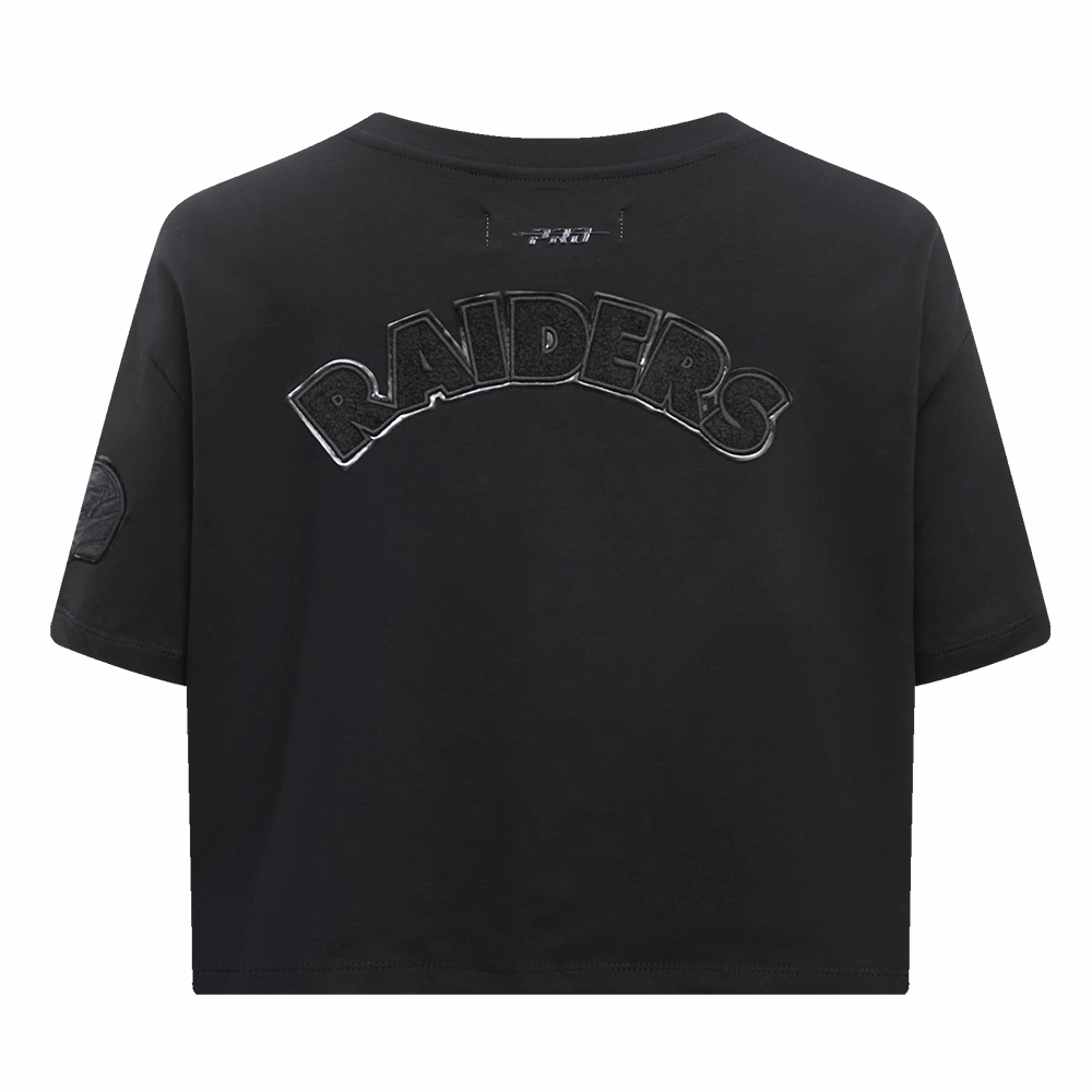 NFL LAS VEGAS RAIDERS TRIPLE BLACK WOMEN'S BOXY TEE (TRIPLE BLACK)
