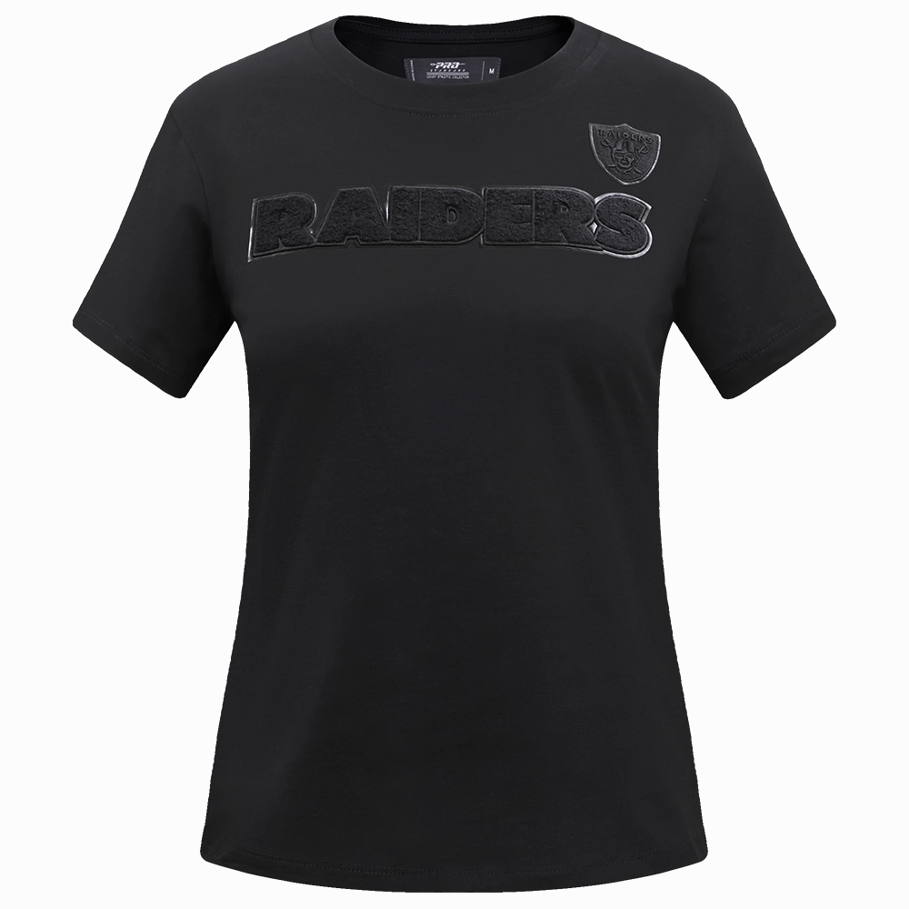 NFL LAS VEGAS RAIDERS TRIPLE BLACK WOMEN'S SLIM FIT TEE (TRIPLE BLACK)
