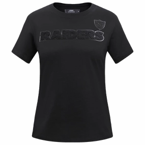 NFL LAS VEGAS RAIDERS TRIPLE BLACK WOMEN'S SLIM FIT TEE (TRIPLE BLACK)