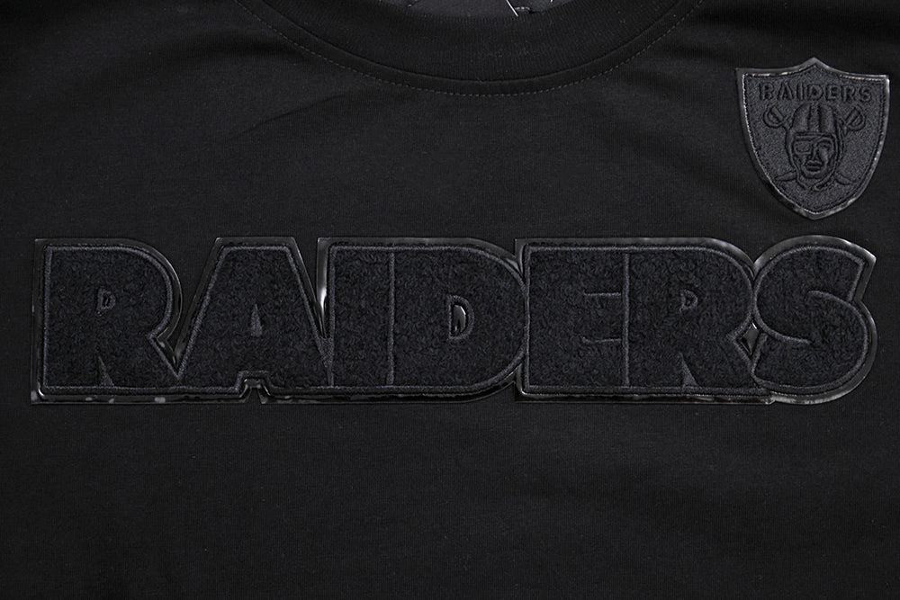 NFL LAS VEGAS RAIDERS TRIPLE BLACK WOMEN'S SLIM FIT TEE (TRIPLE BLACK)