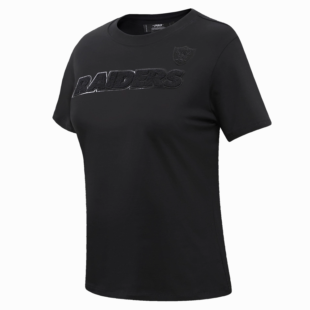 NFL LAS VEGAS RAIDERS TRIPLE BLACK WOMEN'S SLIM FIT TEE (TRIPLE BLACK)