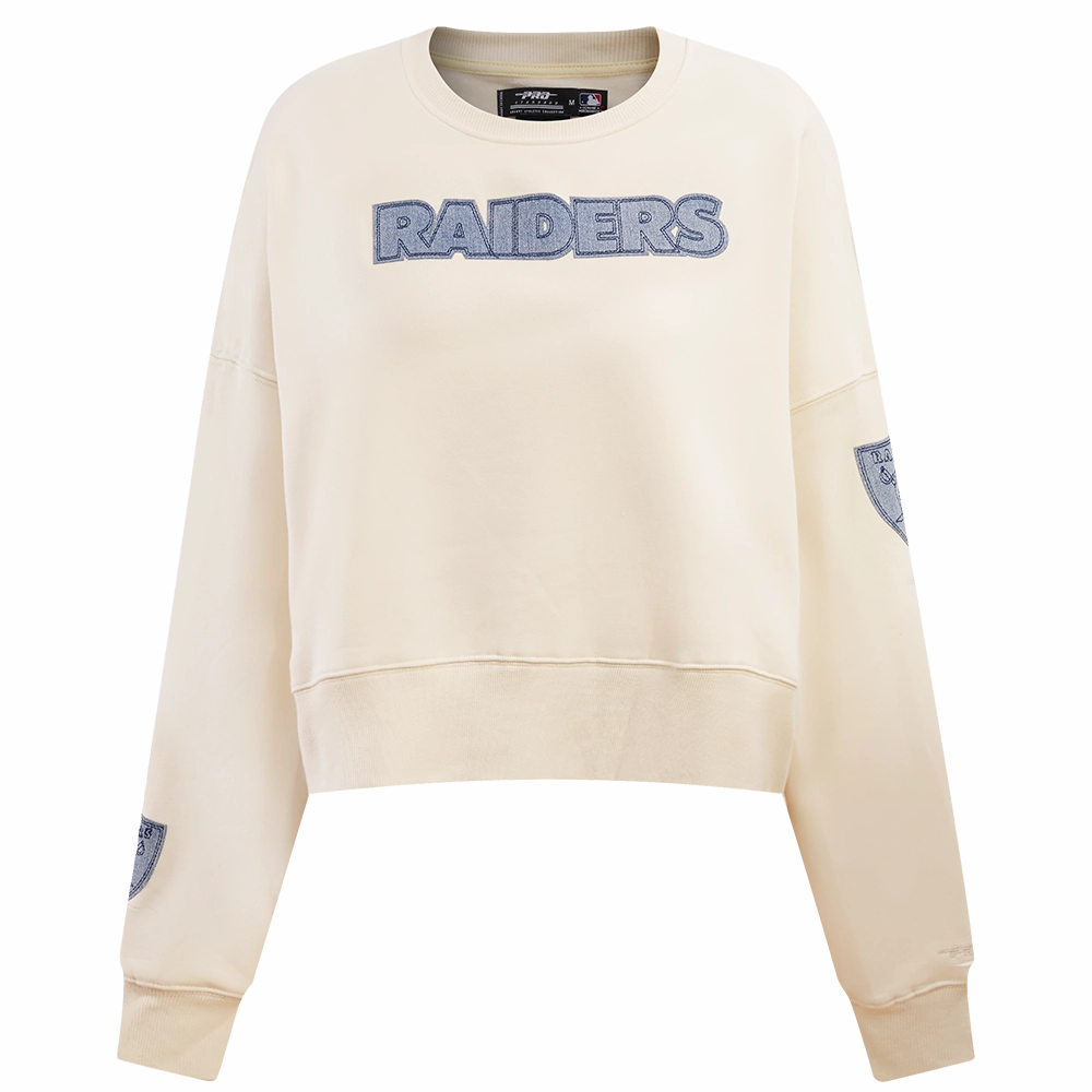 NFL LAS VEGAS RAIDERS VARSITY BLUES WOMEN'S CREWNECK (LINEN)
