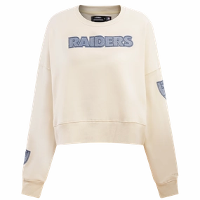 NFL LAS VEGAS RAIDERS VARSITY BLUES WOMEN'S CREWNECK (LINEN)