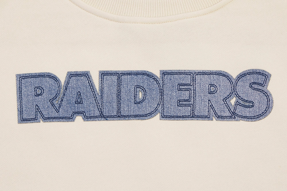 NFL LAS VEGAS RAIDERS VARSITY BLUES WOMEN'S CREWNECK (LINEN)