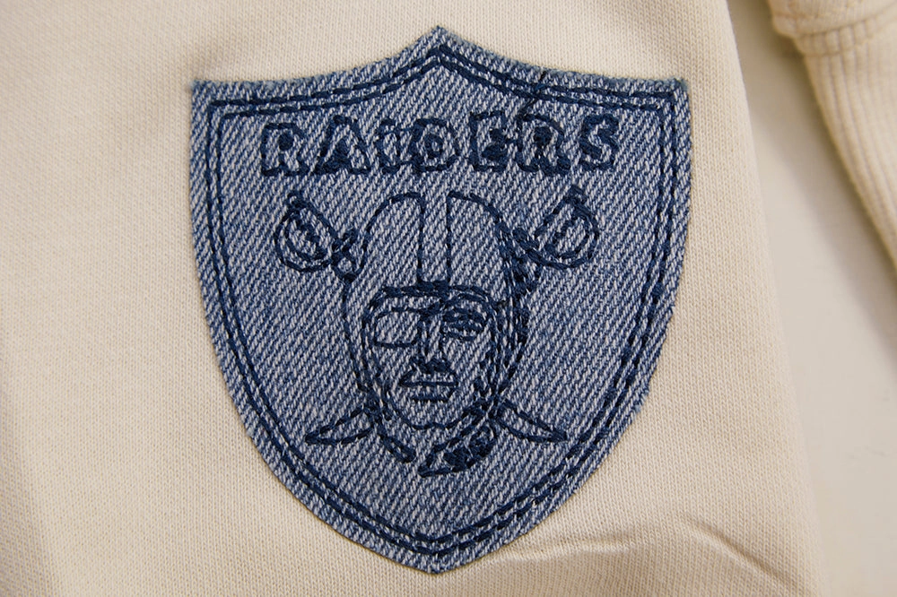NFL LAS VEGAS RAIDERS VARSITY BLUES WOMEN'S CREWNECK (LINEN)