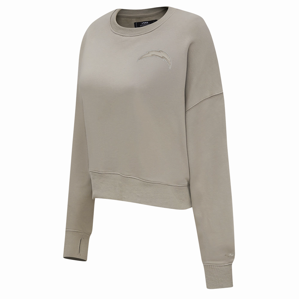 NFL LOS ANGELES CHARGERS NEUTRAL WOMEN'S FLEECE CREWNECK (TAUPE)