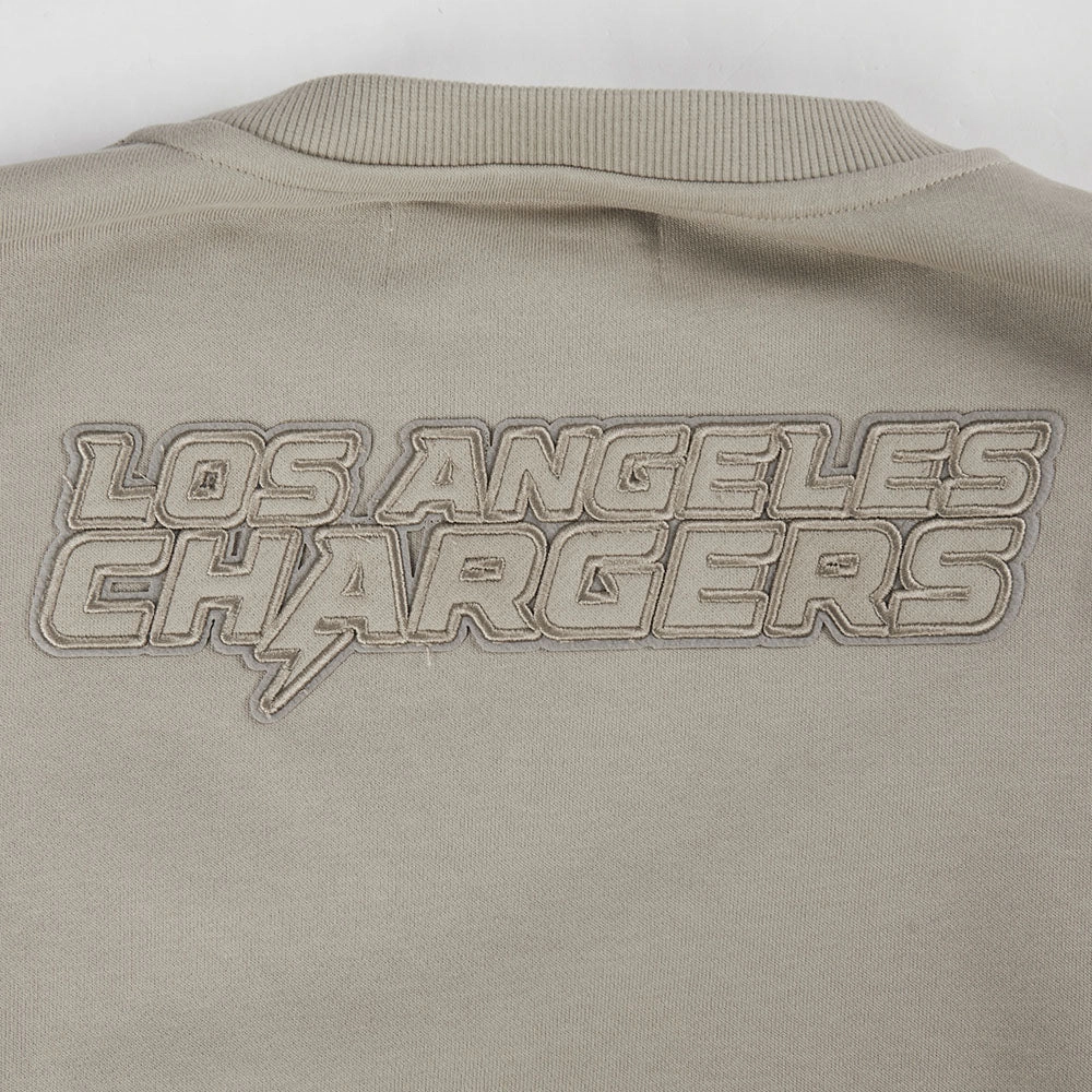 NFL LOS ANGELES CHARGERS NEUTRAL WOMEN'S FLEECE CREWNECK (TAUPE)