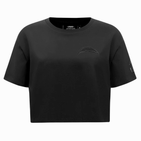 NFL LOS ANGELES CHARGERS TRIPLE BLACK WOMEN'S SJ BOXY TEE (TRIPLE BLACK WOMEN'S)